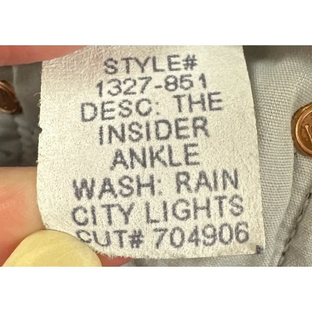 MOTHER The Insider Ankle Rain City Lights Jean Size 30